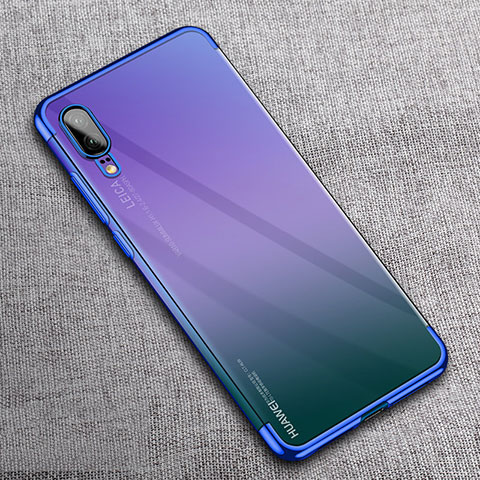 Funda Silicona Ultrafina Carcasa Transparente S08 para Huawei P20 Azul