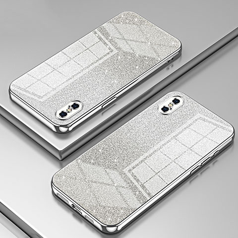 Funda Silicona Ultrafina Carcasa Transparente SY1 para Apple iPhone Xs Plata