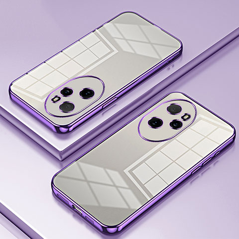 Funda Silicona Ultrafina Carcasa Transparente SY1 para Huawei Honor 100 Pro 5G Morado