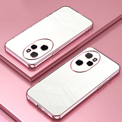 Funda Silicona Ultrafina Carcasa Transparente SY1 para Huawei Honor 100 Pro 5G Oro Rosa