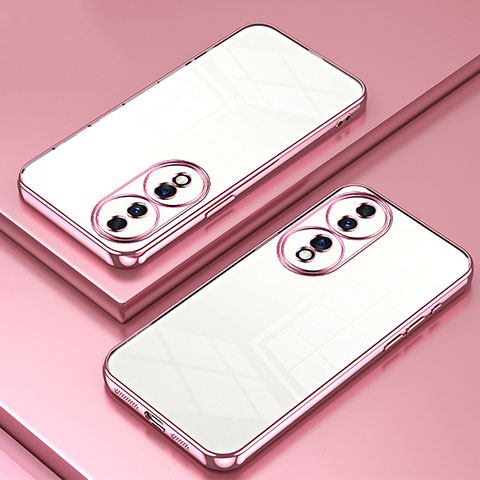 Funda Silicona Ultrafina Carcasa Transparente SY1 para Huawei Honor 70 5G Oro Rosa