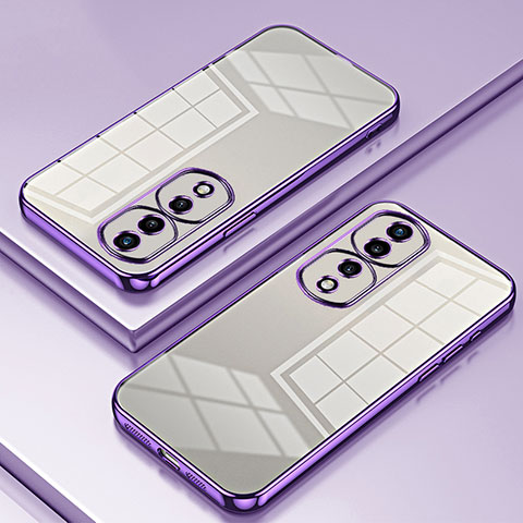 Funda Silicona Ultrafina Carcasa Transparente SY1 para Huawei Honor 70 Pro 5G Morado