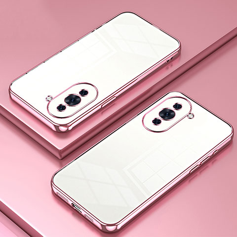 Funda Silicona Ultrafina Carcasa Transparente SY1 para Huawei Nova 10 Oro Rosa