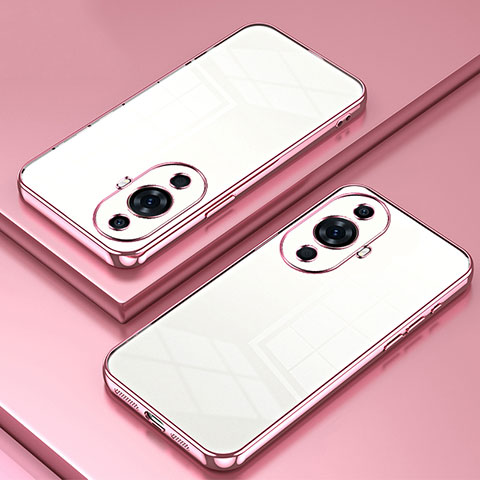 Funda Silicona Ultrafina Carcasa Transparente SY1 para Huawei Nova 11 Oro Rosa