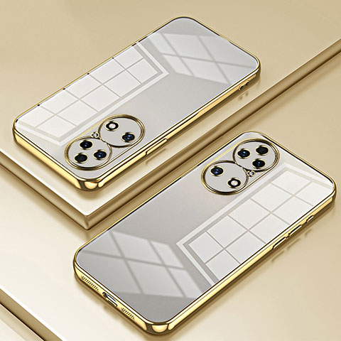 Funda Silicona Ultrafina Carcasa Transparente SY1 para Huawei P50 Oro