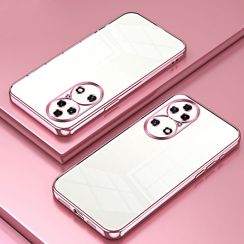 Funda Silicona Ultrafina Carcasa Transparente SY1 para Huawei P50 Oro Rosa