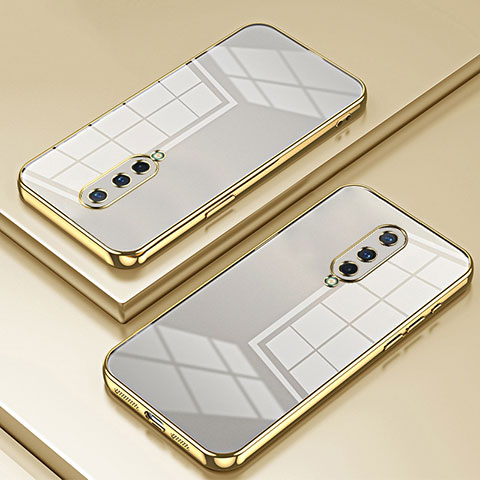 Funda Silicona Ultrafina Carcasa Transparente SY1 para OnePlus 8 Oro