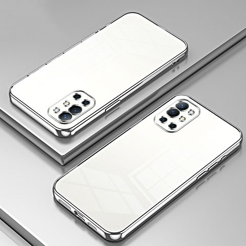 Funda Silicona Ultrafina Carcasa Transparente SY1 para OnePlus 9R 5G Plata