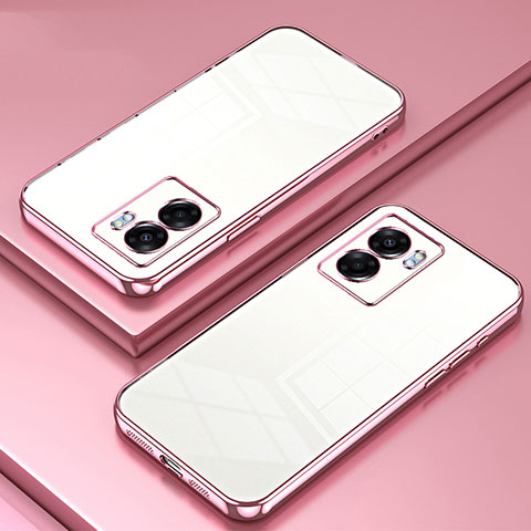 Funda Silicona Ultrafina Carcasa Transparente SY1 para OnePlus Nord N300 5G Oro Rosa