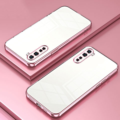 Funda Silicona Ultrafina Carcasa Transparente SY1 para OnePlus Nord Oro Rosa