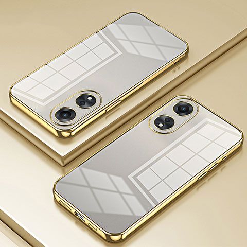 Funda Silicona Ultrafina Carcasa Transparente SY1 para Oppo A58 5G Oro