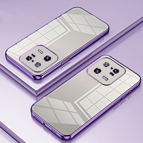 Funda Silicona Ultrafina Carcasa Transparente SY1 para Xiaomi Mi 13 Pro 5G Morado