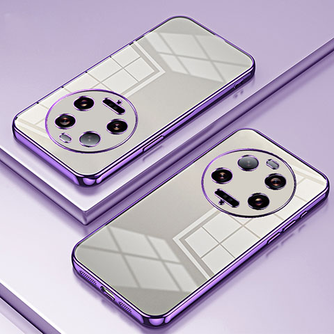 Funda Silicona Ultrafina Carcasa Transparente SY1 para Xiaomi Mi 13 Ultra 5G Morado