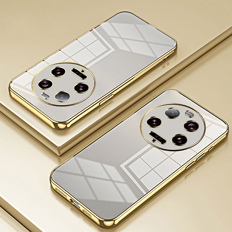 Funda Silicona Ultrafina Carcasa Transparente SY1 para Xiaomi Mi 13 Ultra 5G Oro