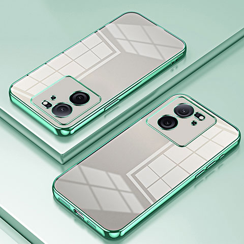 Funda Silicona Ultrafina Carcasa Transparente SY1 para Xiaomi Mi 13T Pro 5G Verde