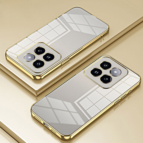 Funda Silicona Ultrafina Carcasa Transparente SY1 para Xiaomi Mi 14 5G Oro