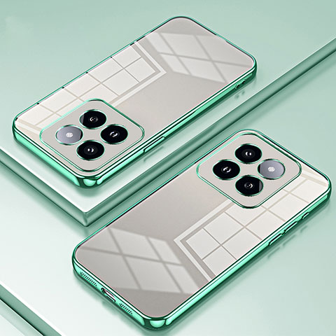 Funda Silicona Ultrafina Carcasa Transparente SY1 para Xiaomi Mi 14 Pro 5G Verde