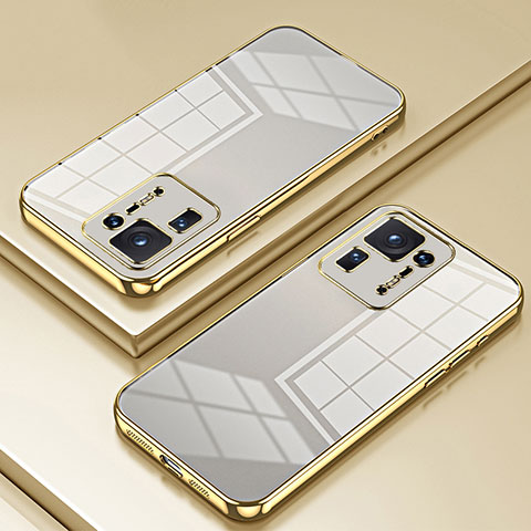 Funda Silicona Ultrafina Carcasa Transparente SY1 para Xiaomi Mi Mix 4 5G Oro