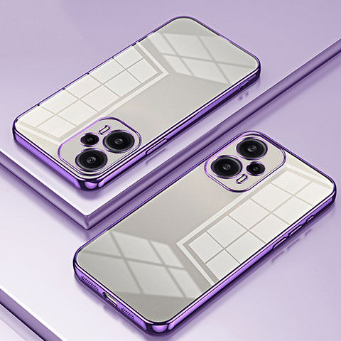 Funda Silicona Ultrafina Carcasa Transparente SY1 para Xiaomi Poco F5 5G Morado