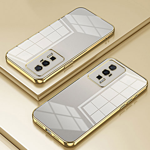 Funda Silicona Ultrafina Carcasa Transparente SY1 para Xiaomi Poco F5 Pro 5G Oro