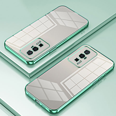 Funda Silicona Ultrafina Carcasa Transparente SY1 para Xiaomi Poco F5 Pro 5G Verde