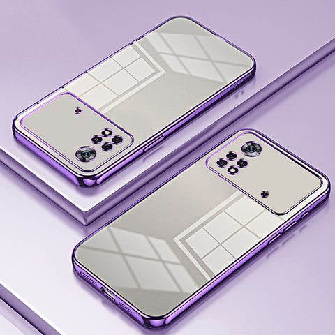 Funda Silicona Ultrafina Carcasa Transparente SY1 para Xiaomi Poco X4 Pro 5G Morado