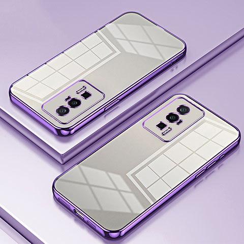 Funda Silicona Ultrafina Carcasa Transparente SY1 para Xiaomi Redmi K60 5G Morado