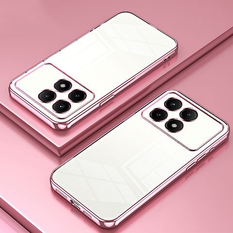 Funda Silicona Ultrafina Carcasa Transparente SY1 para Xiaomi Redmi K70 5G Oro Rosa