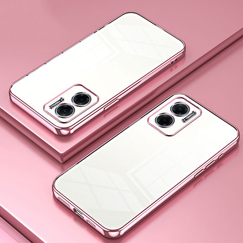 Funda Silicona Ultrafina Carcasa Transparente SY1 para Xiaomi Redmi Note 11E 5G Oro Rosa