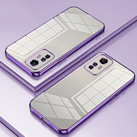 Funda Silicona Ultrafina Carcasa Transparente SY1 para Xiaomi Redmi Note 12S Morado