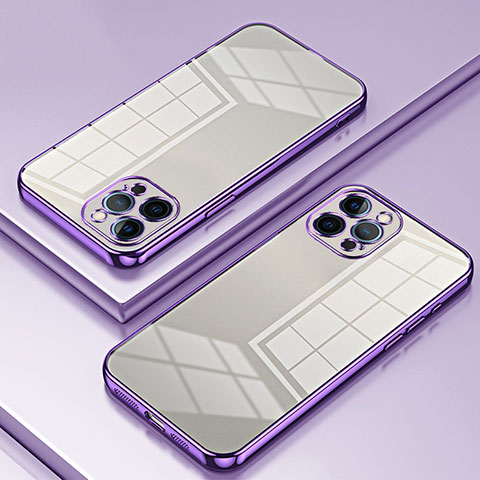 Funda Silicona Ultrafina Carcasa Transparente SY2 para Apple iPhone 12 Pro Morado