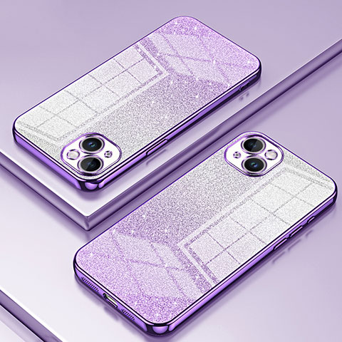 Funda Silicona Ultrafina Carcasa Transparente SY2 para Apple iPhone 14 Morado