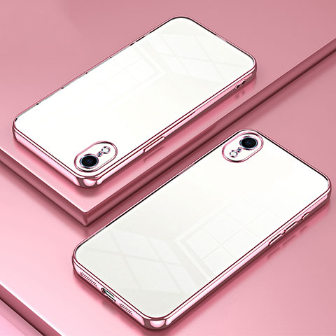 Funda Silicona Ultrafina Carcasa Transparente SY2 para Apple iPhone XR Oro Rosa