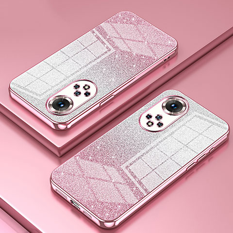 Funda Silicona Ultrafina Carcasa Transparente SY2 para Huawei Honor 50 Pro 5G Oro Rosa