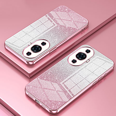 Funda Silicona Ultrafina Carcasa Transparente SY2 para Huawei Nova 11 Oro Rosa