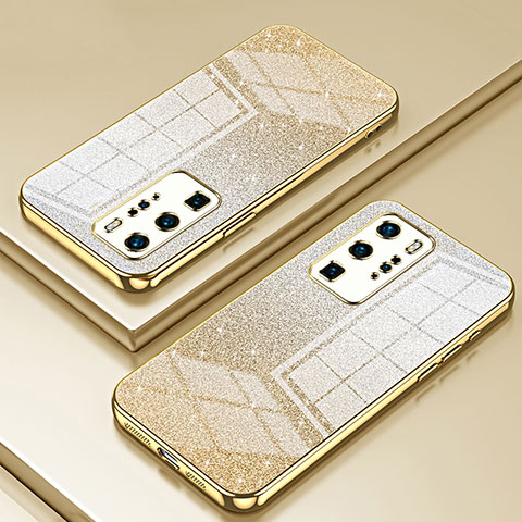 Funda Silicona Ultrafina Carcasa Transparente SY2 para Huawei P40 Pro Oro