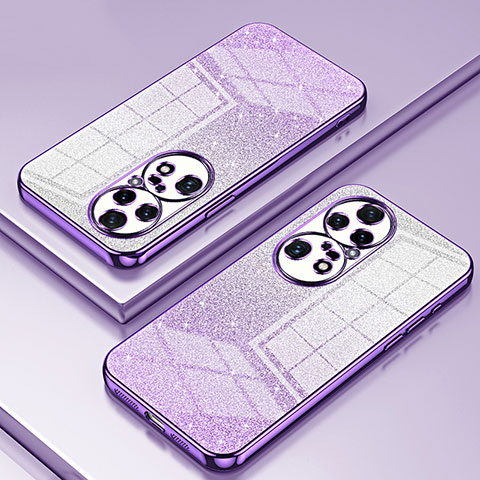 Funda Silicona Ultrafina Carcasa Transparente SY2 para Huawei P50 Pro Morado