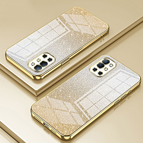 Funda Silicona Ultrafina Carcasa Transparente SY2 para OnePlus 9R 5G Oro