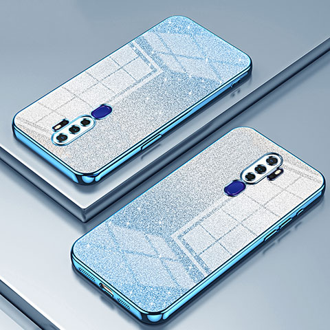 Funda Silicona Ultrafina Carcasa Transparente SY2 para Oppo A11X Azul