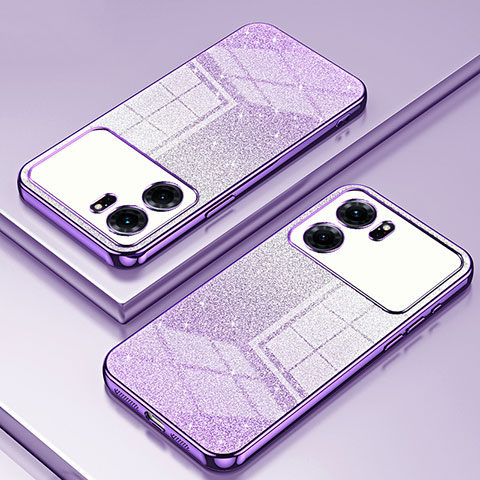 Funda Silicona Ultrafina Carcasa Transparente SY2 para Oppo K10 5G Morado