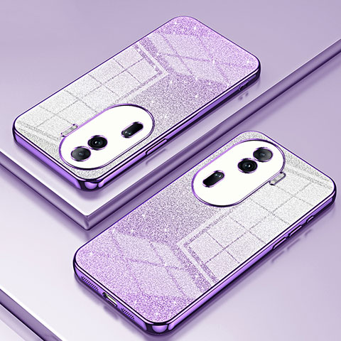 Funda Silicona Ultrafina Carcasa Transparente SY2 para Oppo Reno11 Pro 5G Morado