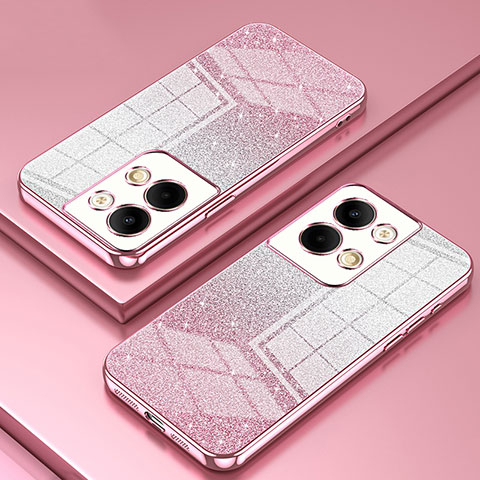 Funda Silicona Ultrafina Carcasa Transparente SY2 para Oppo Reno9 Pro 5G Oro Rosa