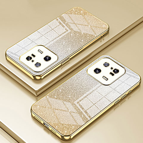 Funda Silicona Ultrafina Carcasa Transparente SY2 para Xiaomi Mi 13 Pro 5G Oro