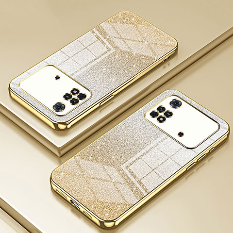 Funda Silicona Ultrafina Carcasa Transparente SY2 para Xiaomi Poco M4 Pro 4G Oro