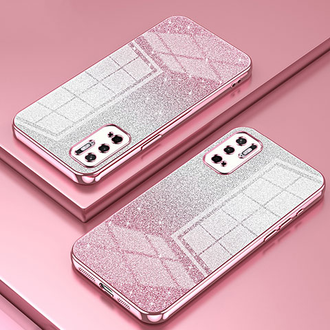 Funda Silicona Ultrafina Carcasa Transparente SY2 para Xiaomi Redmi Note 10 5G Oro Rosa