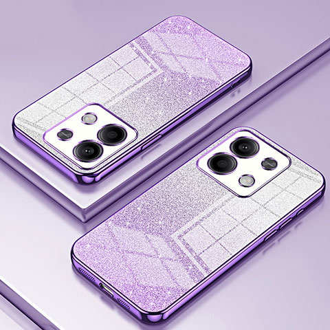 Funda Silicona Ultrafina Carcasa Transparente SY2 para Xiaomi Redmi Note 13 5G Morado