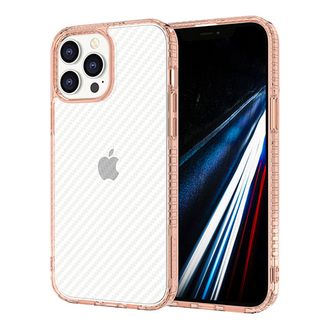 Funda Silicona Ultrafina Carcasa Transparente YJ1 para Apple iPhone 13 Pro Rosa