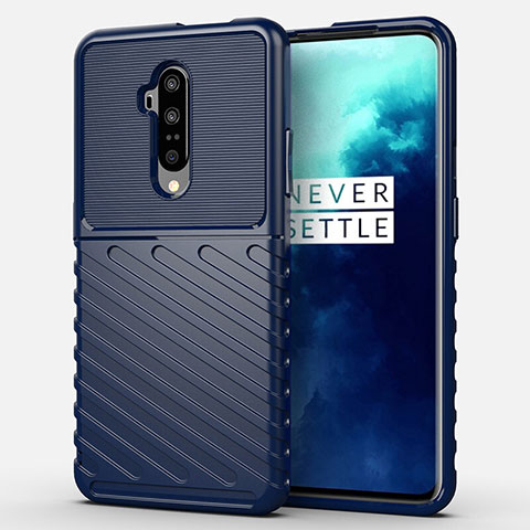 Funda Silicona Ultrafina Goma 360 Grados Carcasa A01 para OnePlus 7T Pro 5G Azul