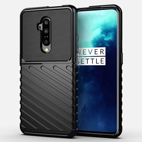 Funda Silicona Ultrafina Goma 360 Grados Carcasa A01 para OnePlus 7T Pro 5G Negro