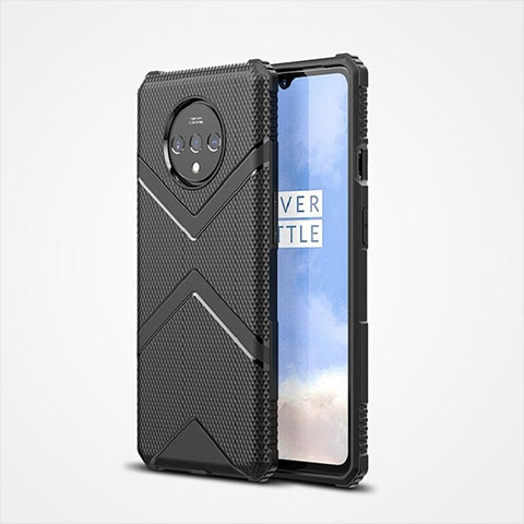 Funda Silicona Ultrafina Goma 360 Grados Carcasa C01 para OnePlus 7T Negro